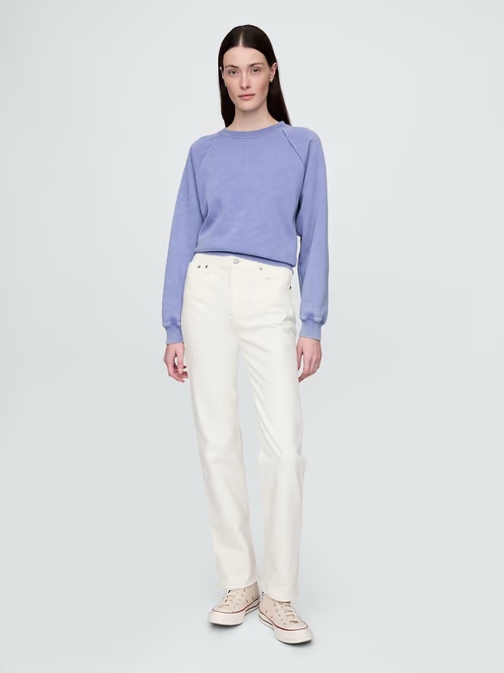 GAP White Straight-Leg Jeans